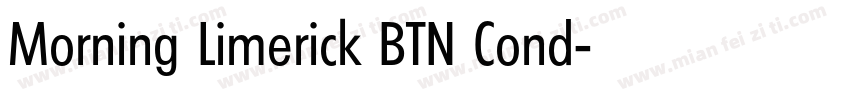Morning Limerick BTN Cond字体转换